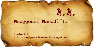 Medgyessi Manuéla névjegykártya